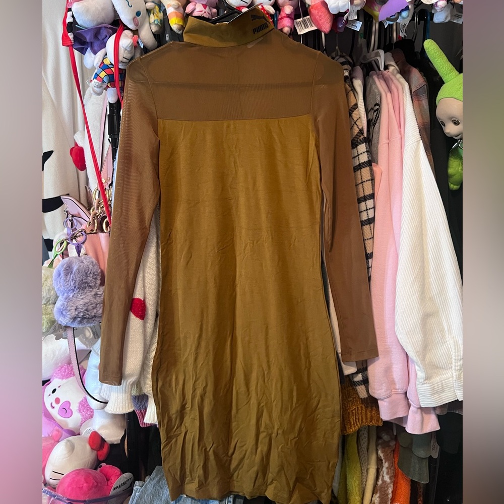 NWT Puma Jersey Mesh Bodycon Dress